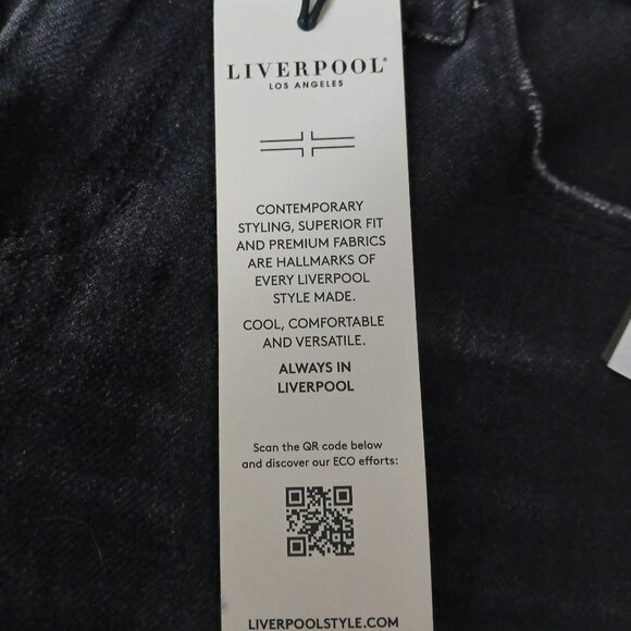 NWT Liverpool Jeans Size 0 25 ECO Liv Non-Skinny Skinny Black Side Stripes - Picture 10 of 14